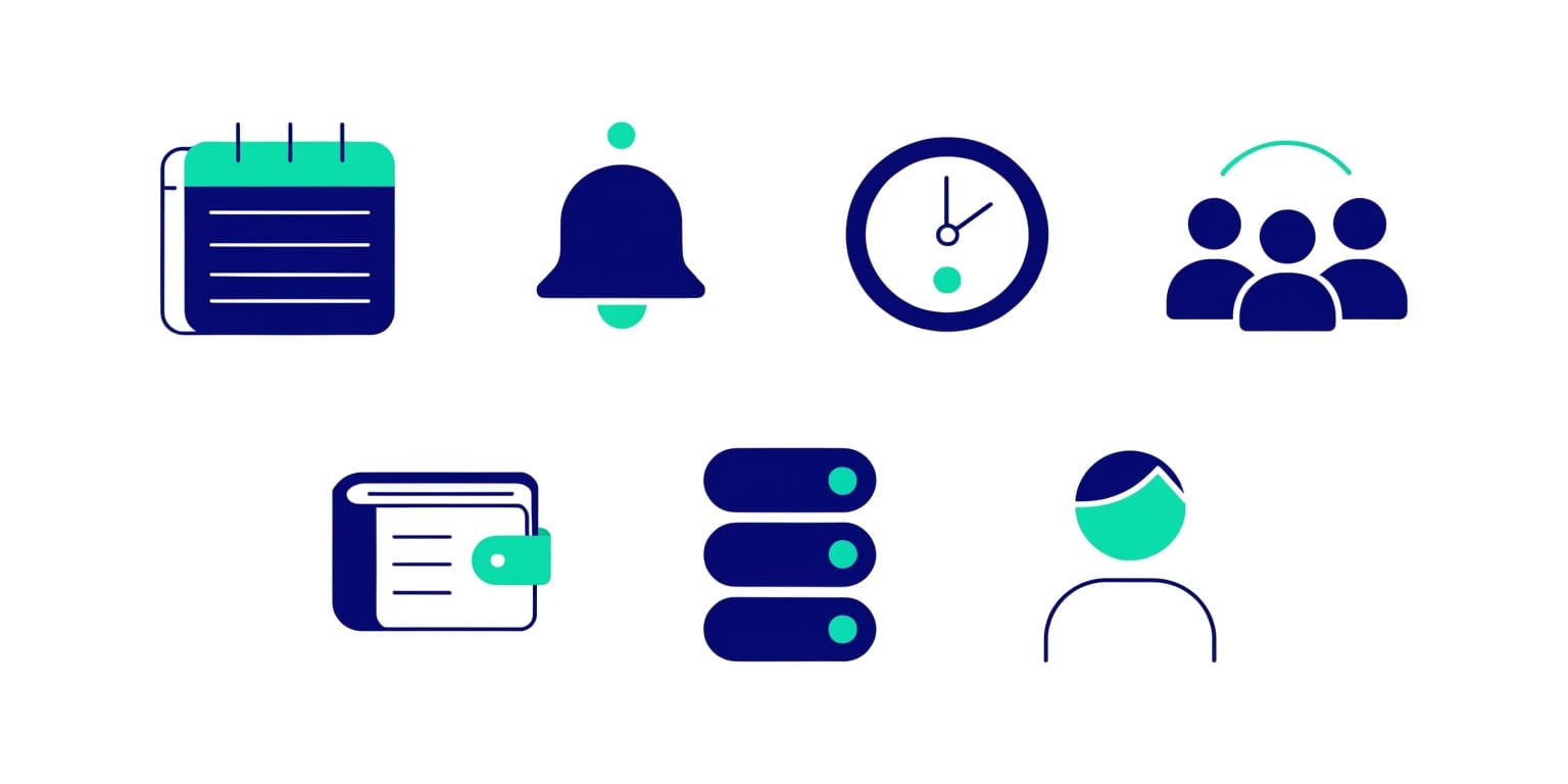 Berber randevu programının işletmeye sağladığı 7 avantajı gösteren infografik