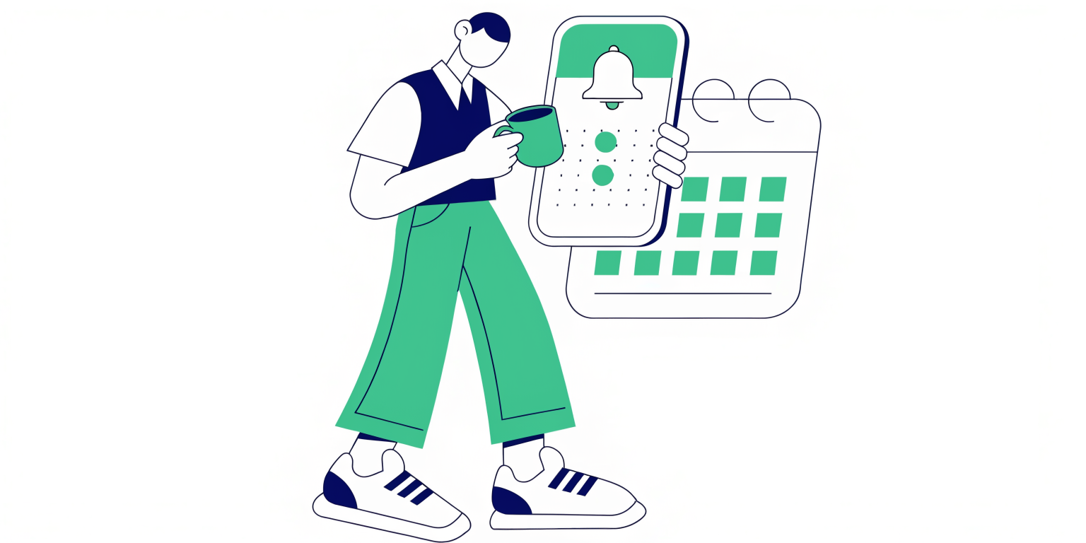 Online randevu bildirimi alan işletme sahibi telefon ekranı