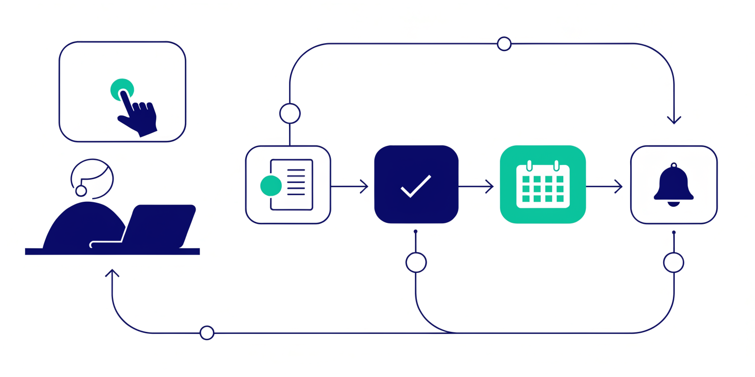 Personel izin yönetimi ve randevu takvimi arasındaki süreç akış diyagramı