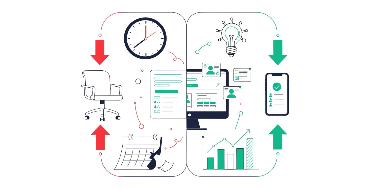 Dijital randevu sistemi ve kağıt defter maliyet karşılaştırma infografiği