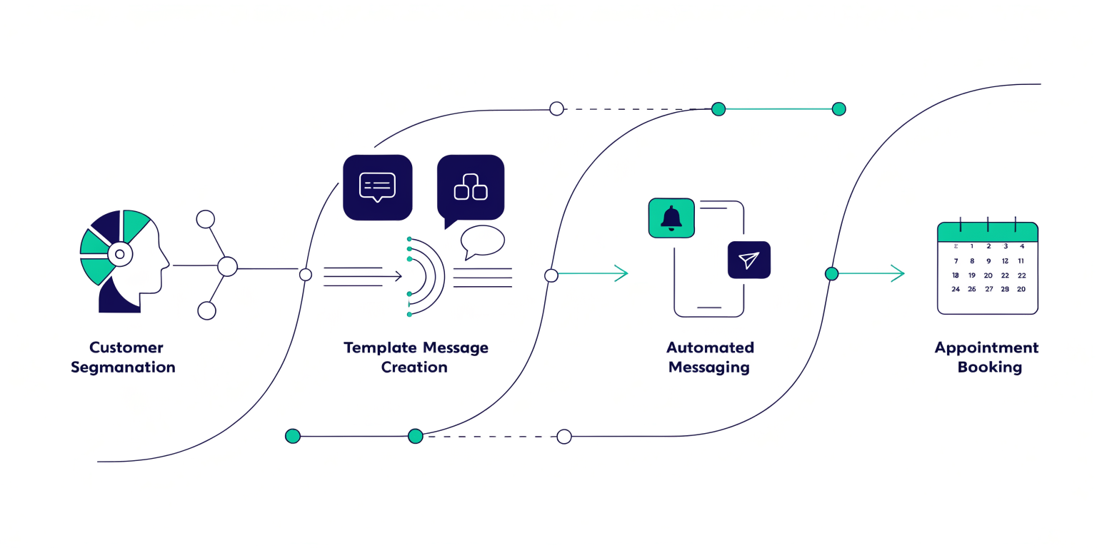 WhatsApp Business kampanya türleri ve otomasyon akış diyagramı