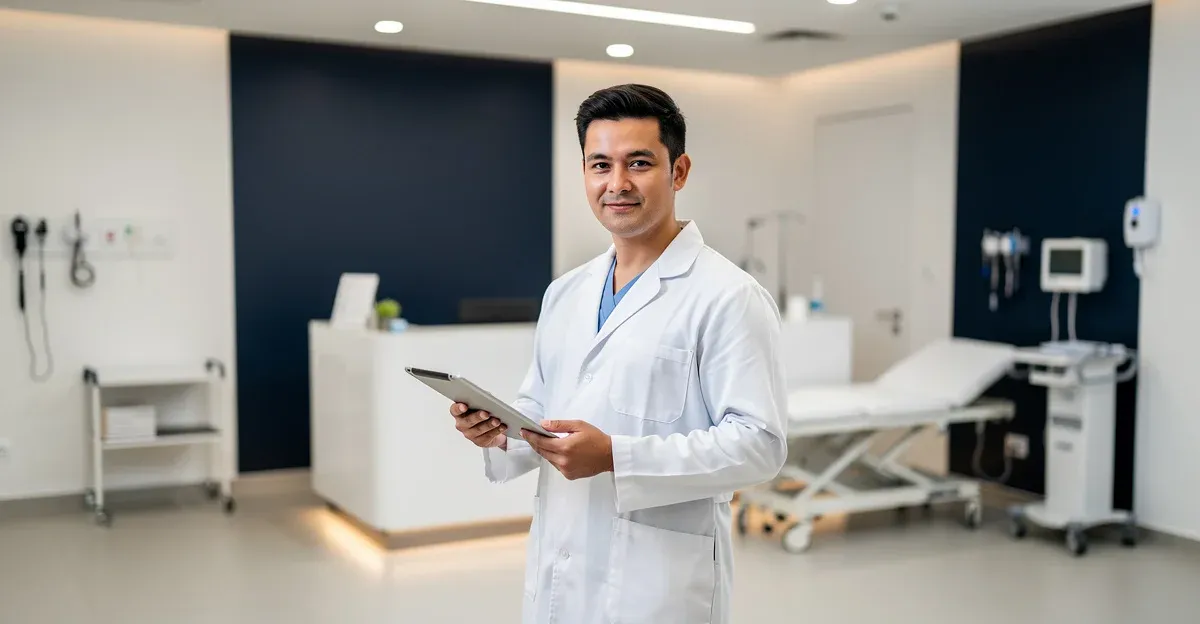 Klinik yönetim yazılımı ile dijital takvim kullanan sağlık profesyoneli
