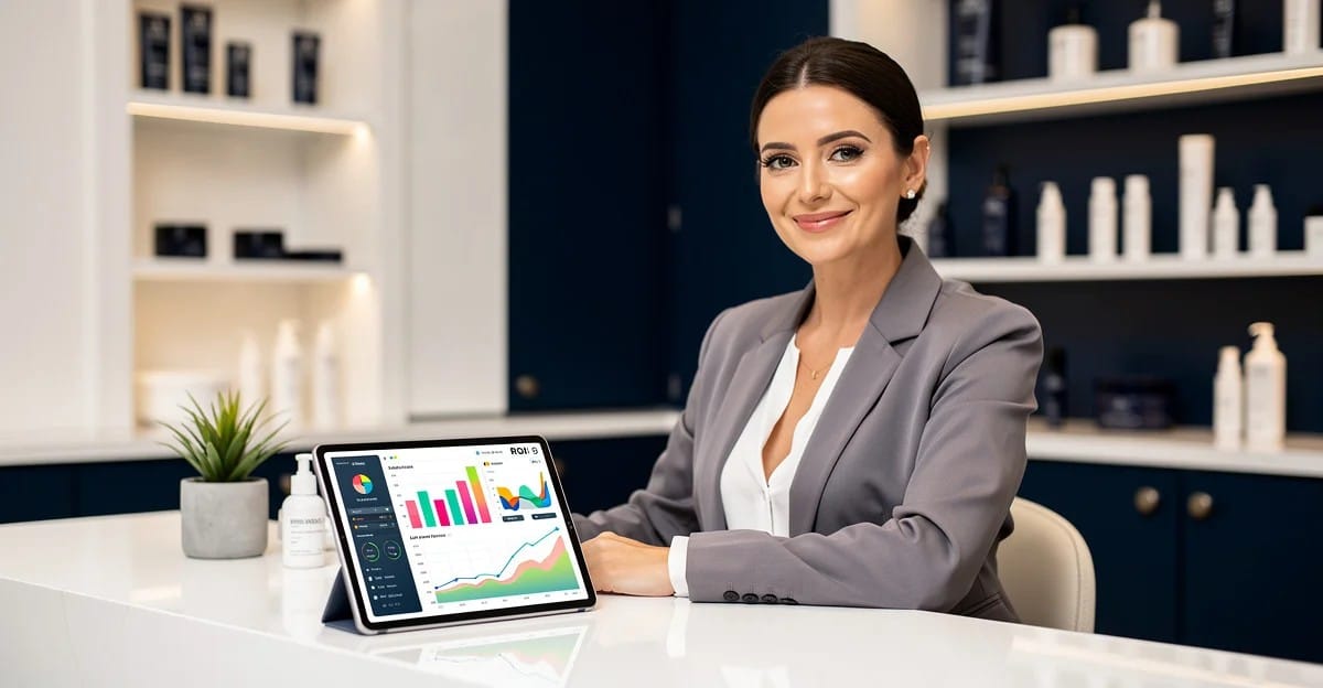 Randevu yazılımı ROI hesaplama — işletme sahibi finansal analiz yapıyor